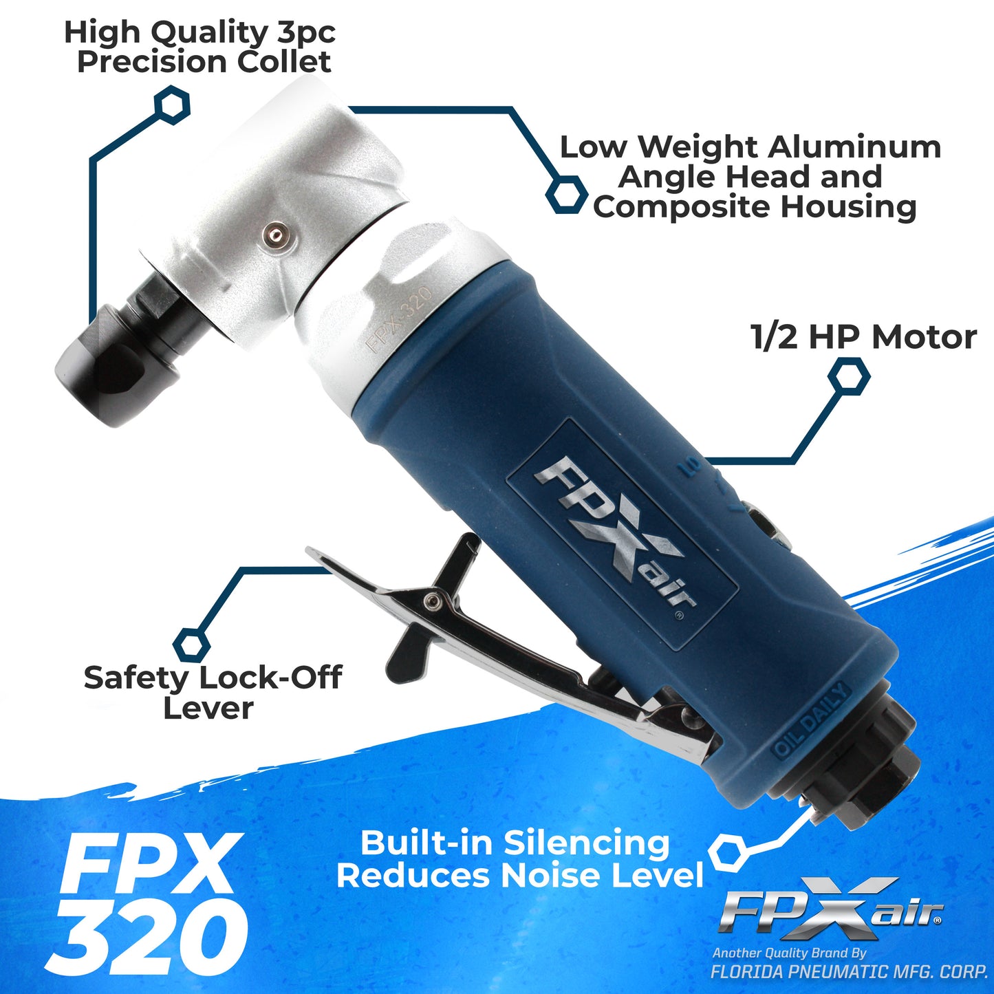 FPX-AIR .5 HP 1/4√¢‚Ç¨¬ù Angle Die Grinder