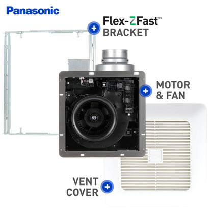 Panasonic FV-0511VK2 WhisperGreen Select Ventilation Fan, 50-80-110 CFM , White