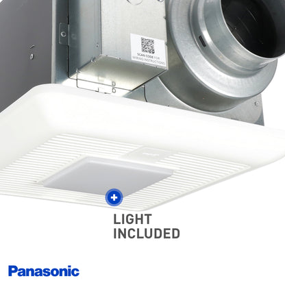 Panasonic FV-0511VKSL2 WhisperGreen Select Ventilation Fan with Light and Speed Controls, 50-80-110 CFM, Quiet Energy Star Certified with Pick-A-Flow Airflow Technology