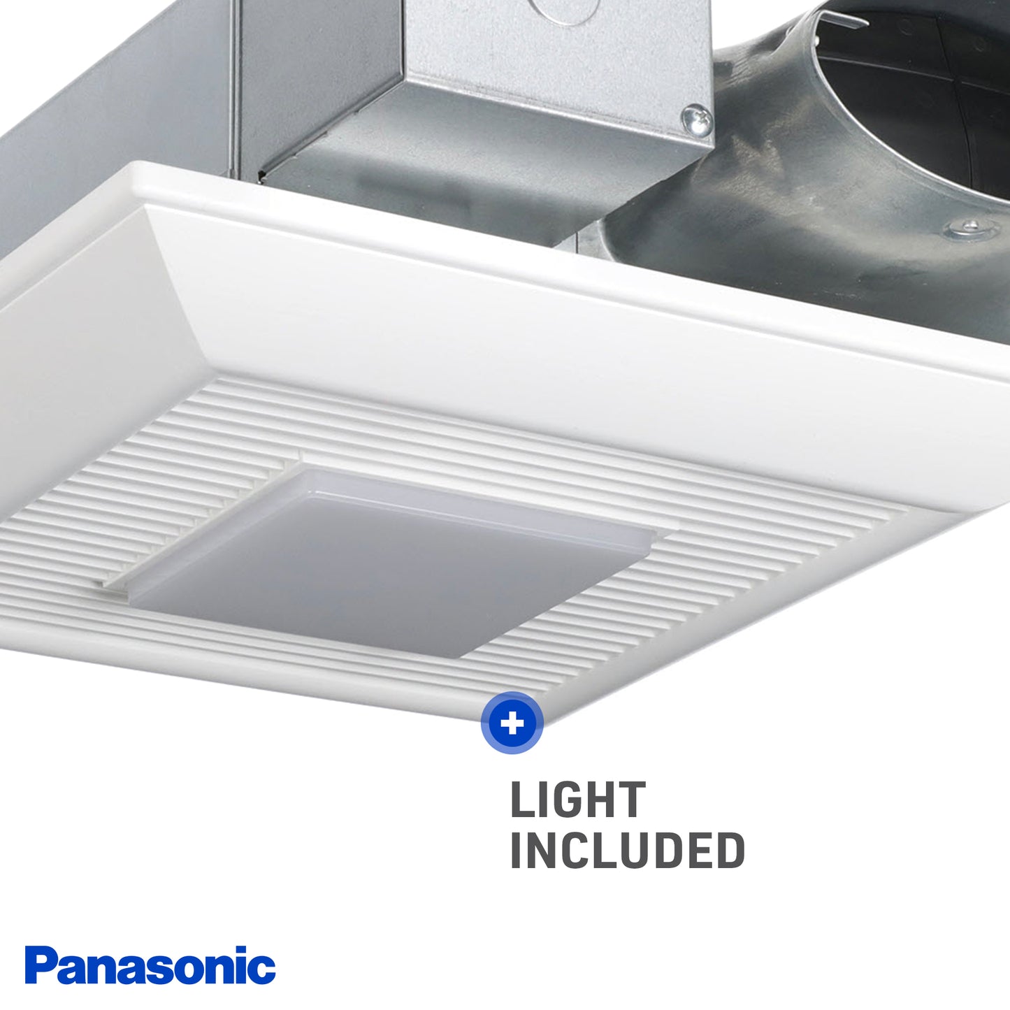 Panasonic FV-0510VSCL1 WhisperValue DC Ventilation Fan with Light and Condensation Sensor, 50-80-100 CFM