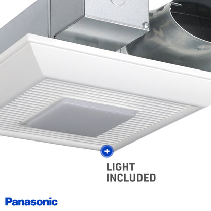 Panasonic FV-0510VSCL1 WhisperValue DC Ventilation Fan with Light and Condensation Sensor, 50-80-100 CFM