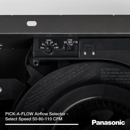 Panasonic FV-0511VFC1 WhisperFit DC Retrofit Ventilation Fan with Condensation Sensor, 50, 80 or 110 CFM, Quiet Energy Star Certified Energy-Saving Ceiling Mount Fan, Residential Remodel, UL Listed for Tub or Shower Enclosure when GFCI Protected