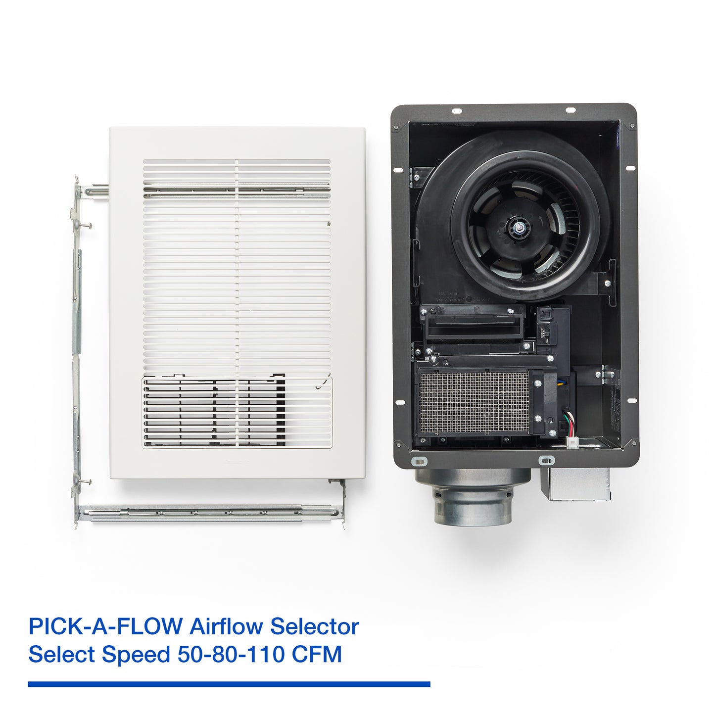 Panasonic FV-0511VH1 WhisperWarm DC Bathroom Fan with Heater, 50-80-110 CFM