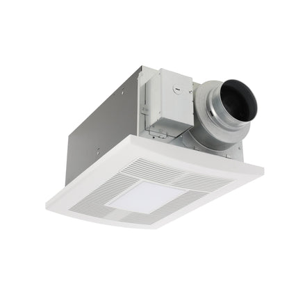 Panasonic FV-0511VHL1 WhisperWarm DC Bathroom Fan with Light and Heater, 50-80-110 CFM