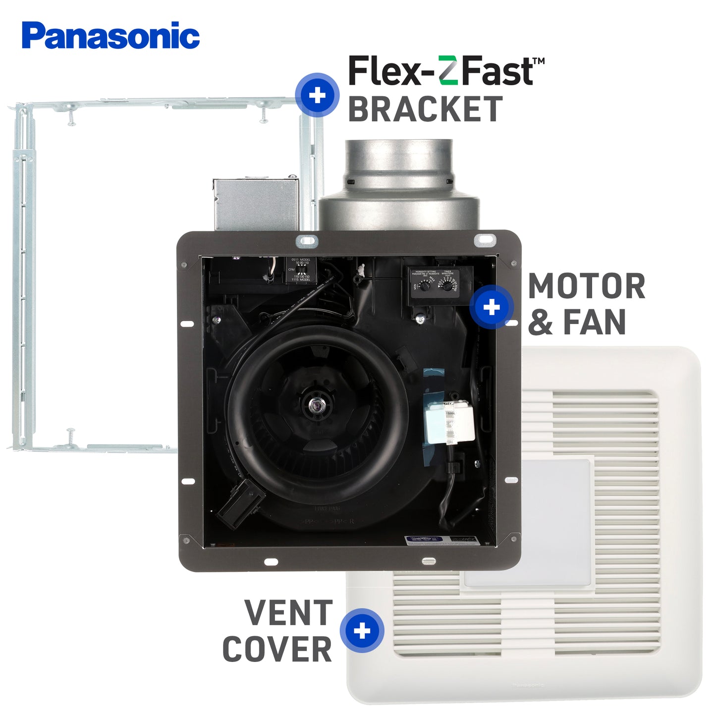 Panasonic FV-0511VQCL1 WhisperSense Ventilation Fan/Light, Motion/Humidity Sensors, Speed Selector