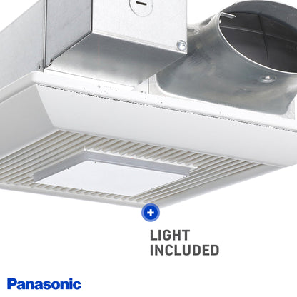 Panasonic FV-0810VSSL1 WhisperValue DC Ventilation Fan with Light, 80 or 100 CFM