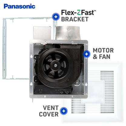 Panasonic FV-0810VSSL1 WhisperValue DC Ventilation Fan with Light, 80 or 100 CFM