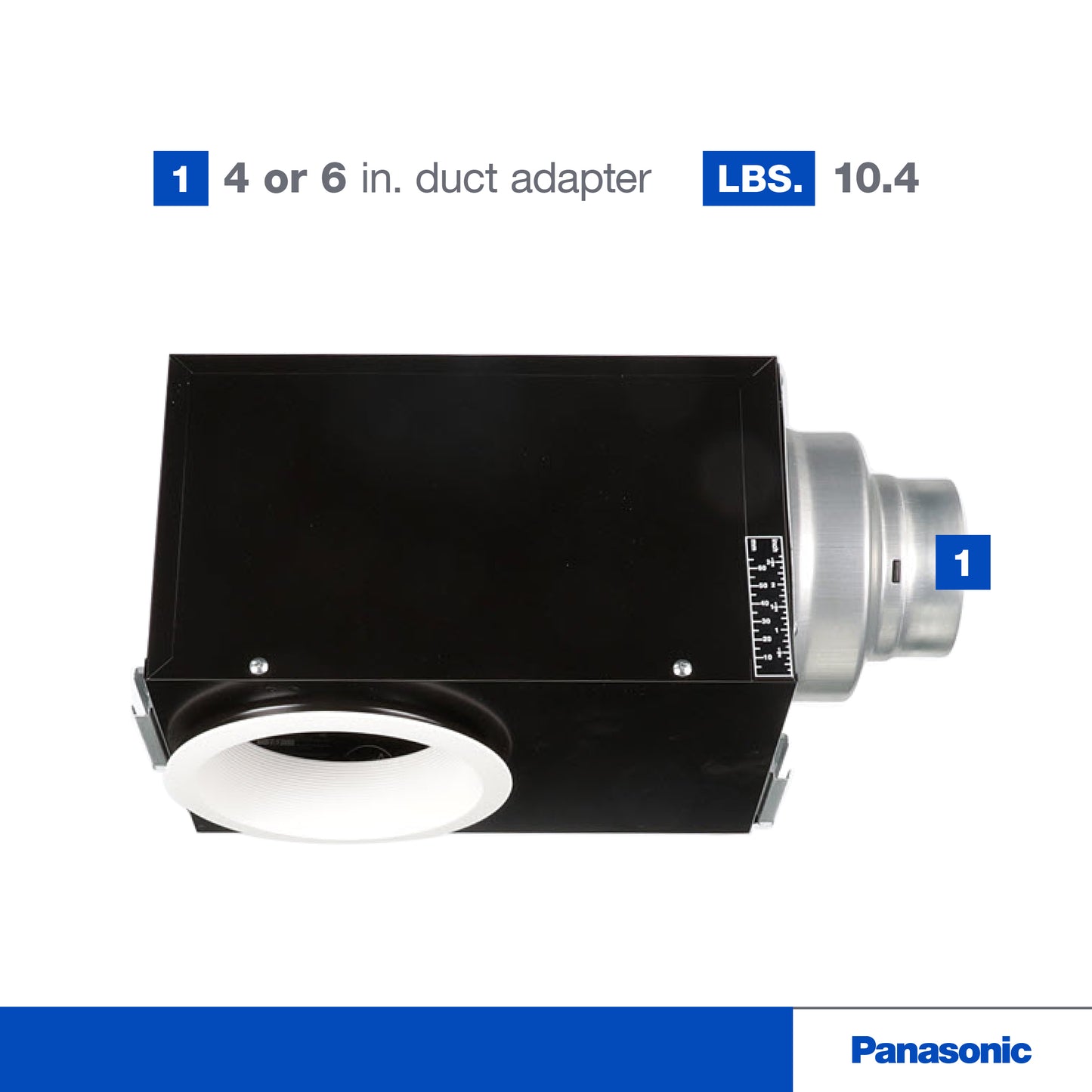 Panasonic FV-08VRE2 WhisperRecessed LED, Designer Ventilation Fan/Light Combination, Quiet