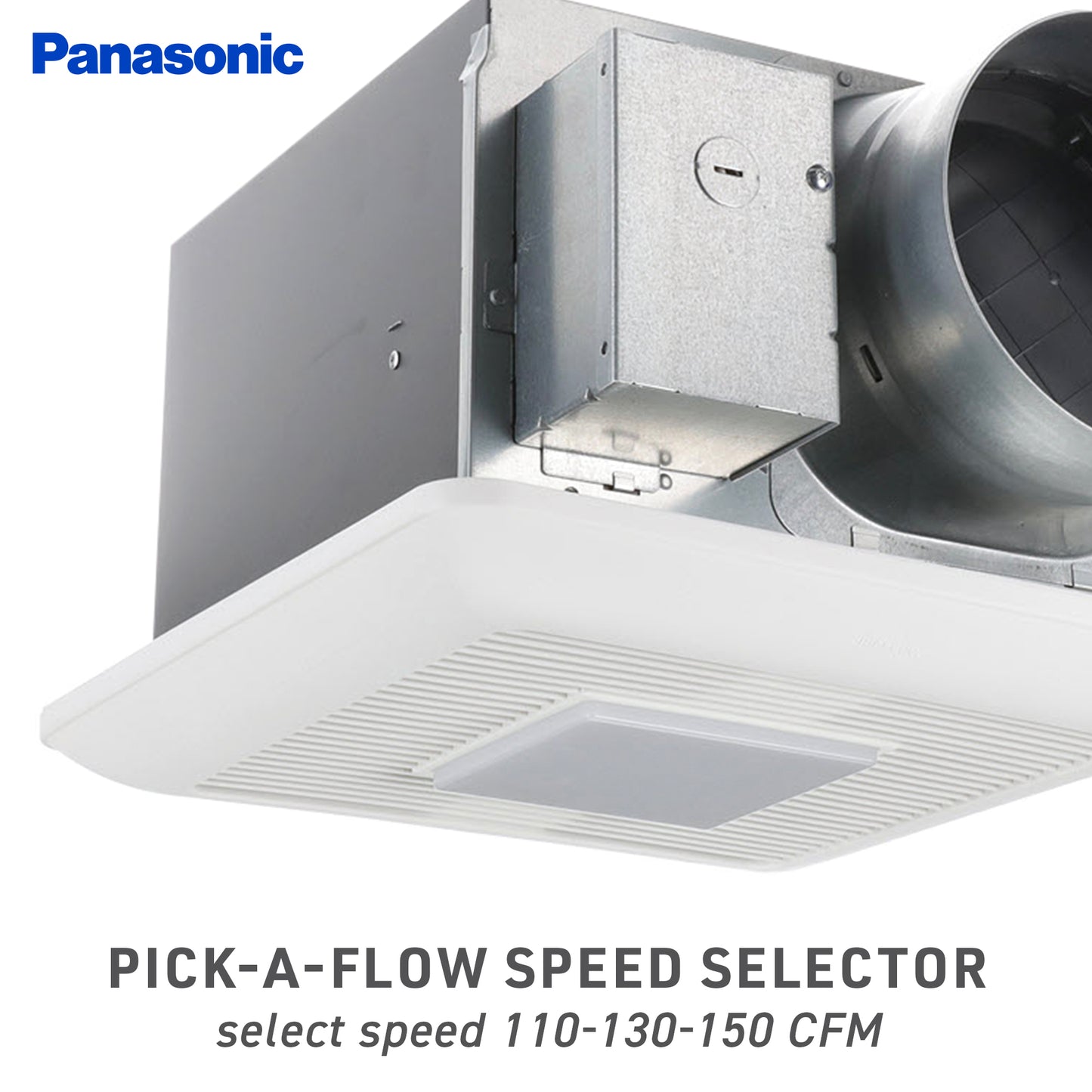 Panasonic FV-1115VQL1 WhisperCeiling DC Ventilation Fan with Pick-A-Flow Speed Selector, Quiet