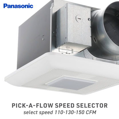 Panasonic FV-1115VQL1 WhisperCeiling DC Ventilation Fan with Pick-A-Flow Speed Selector, Quiet