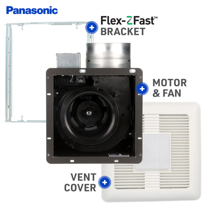 Panasonic FV-1115VQL1 WhisperCeiling DC Ventilation Fan with Pick-A-Flow Speed Selector, Quiet