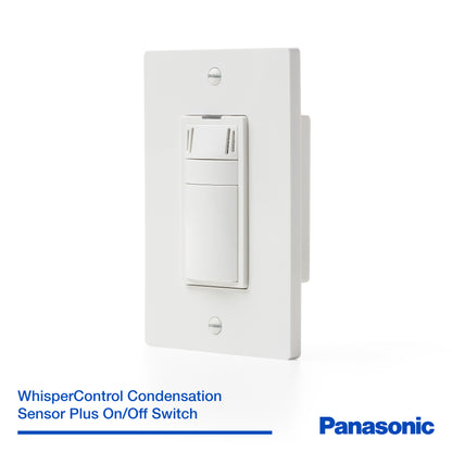 Panasonic FV-WCCS1-W WhisperControl Condensation Sensor Plus On/Off Wall Switch, White