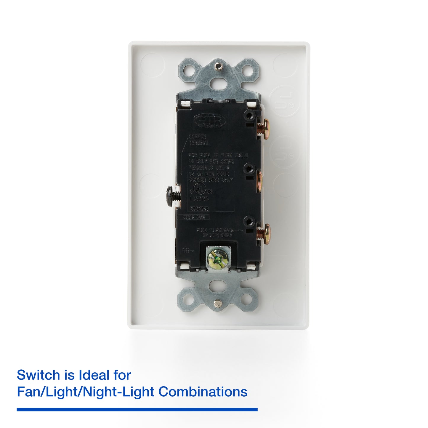 WhisperControl FV-WCSW31-W Three-Function On/Off Switch, White Compatible with Panasonic Fans