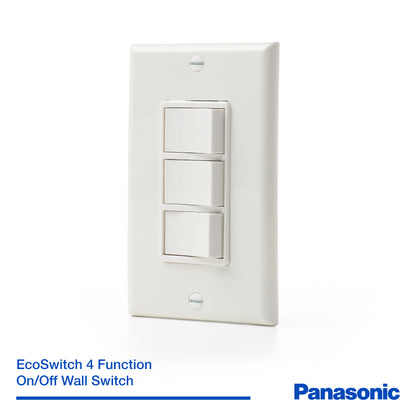 Panasonic FV-WCSW41-W EcoSwitch 4-Function On/Off Wall Switch, White