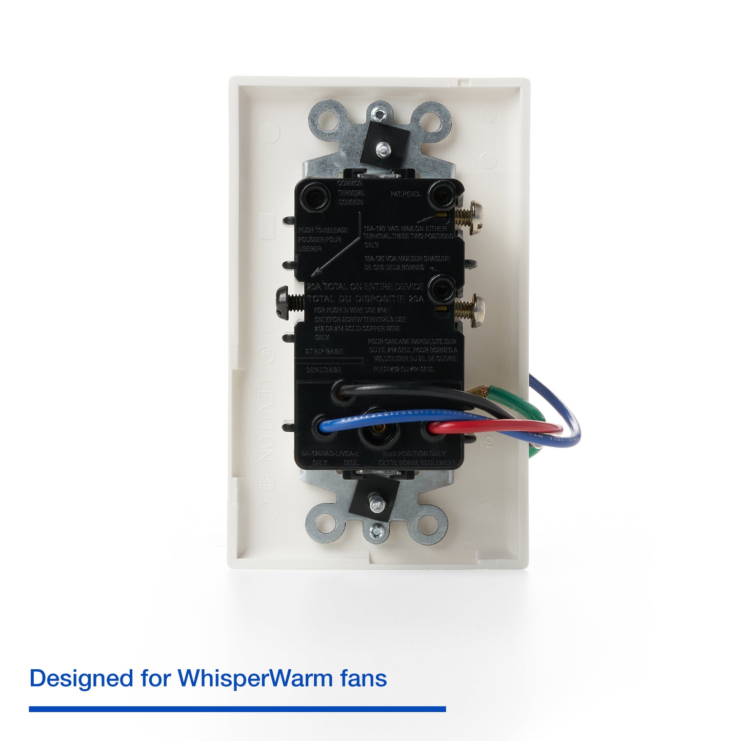 Panasonic FV-WCSW41-W EcoSwitch 4-Function On/Off Wall Switch, White