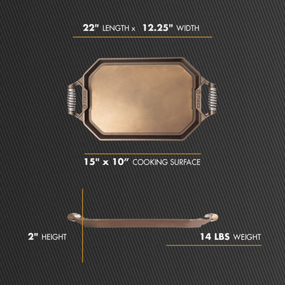 FINEX Cast Iron Double Burner Griddle