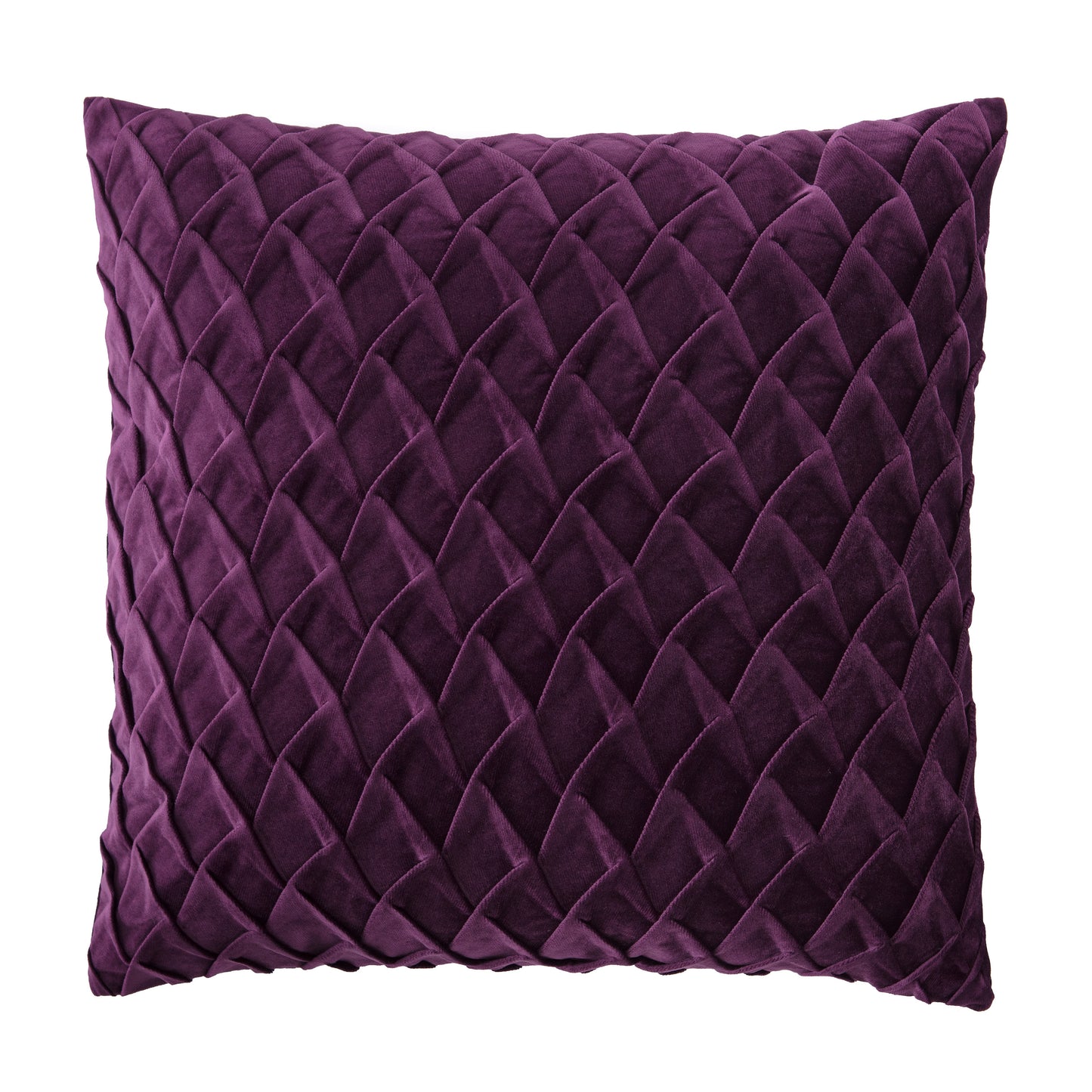 Chanasya Gem Textured Velvet Throw Pillow Cover - Bright and Colorful Super Soft Modern Decorative Home Decor for Sofa, Chair, and Bed (18x18 Inches) Plum