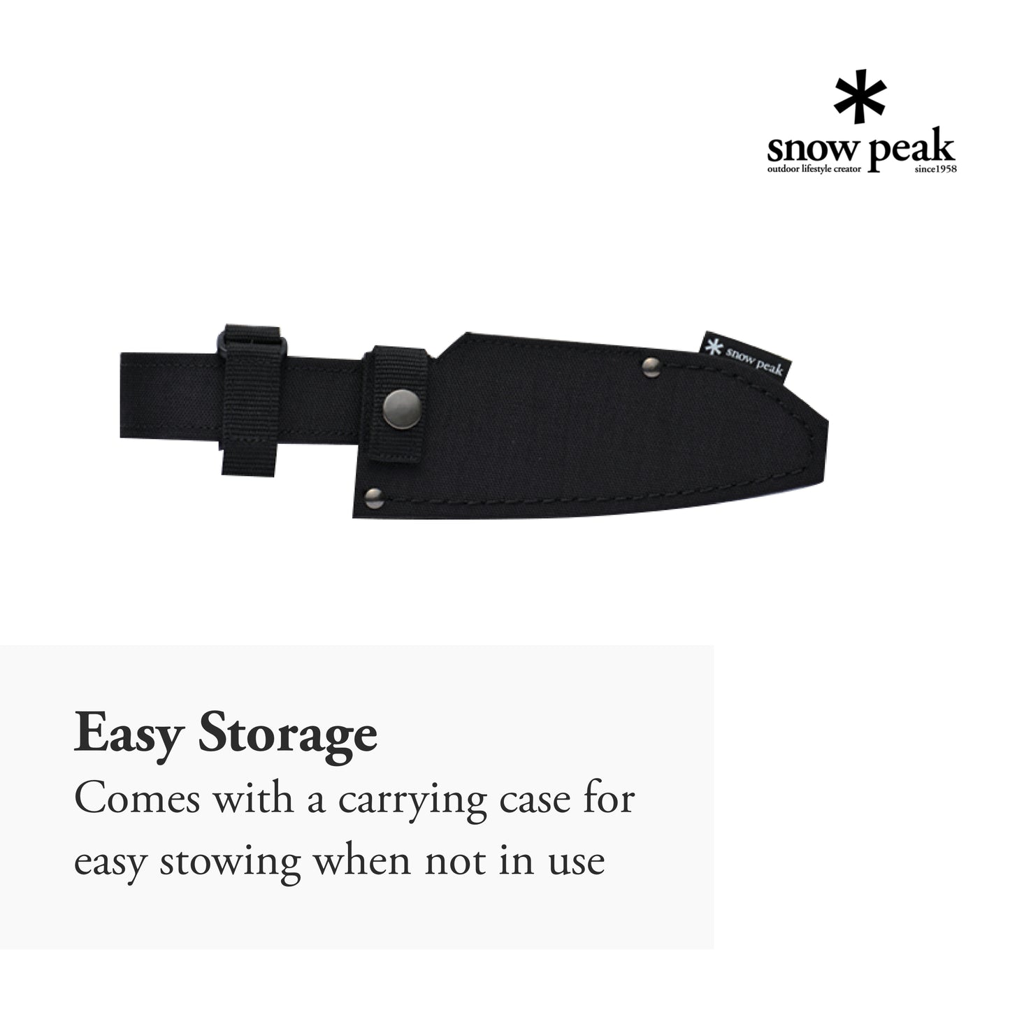 Snow Peak Field Kitchen Santoku Knife - Durable & Light Kitchen Utensil - Steel & Rubber - 9.3 oz