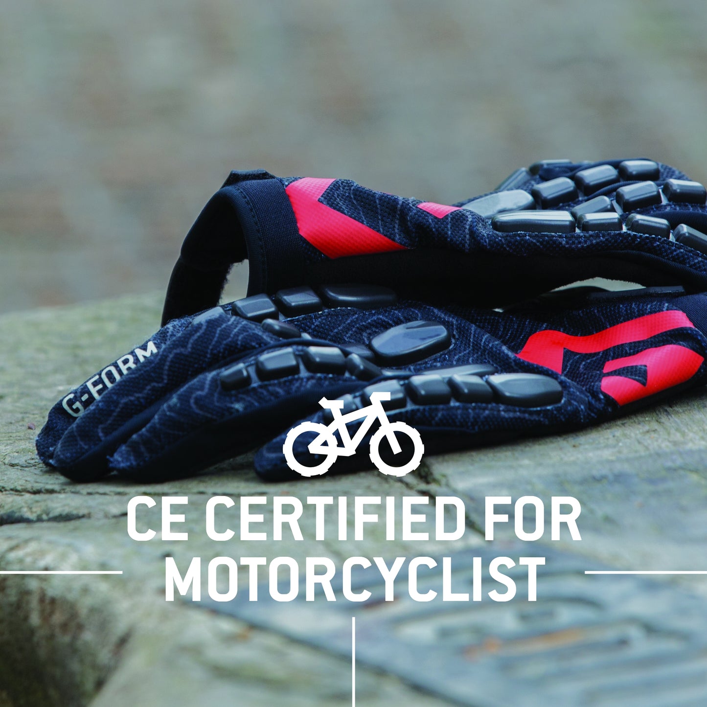 G-Form Pro Trail Mountain Bike Gloves - Motorcycle and Biking Gloves - Black Topo, Adult XXL