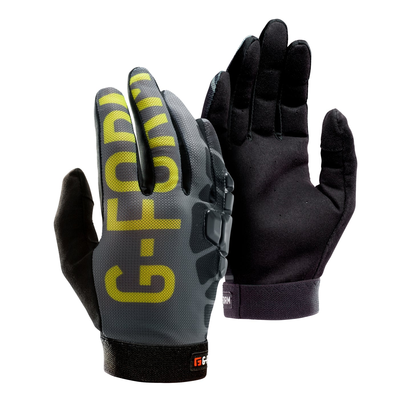 G-Form Sorata Mountain Bike Gloves - Motorcycle & Cycling Gloves for Men & Women - Grey/Acid Green, Adult XXL