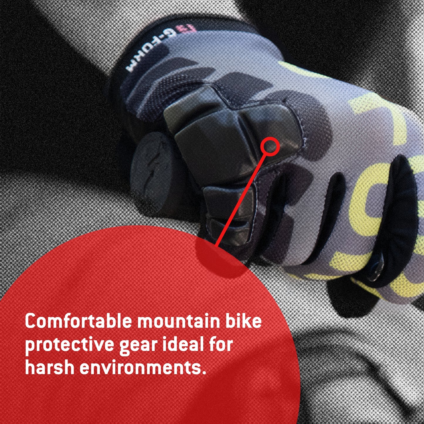 G-Form Sorata Mountain Bike Gloves - Motorcycle & Cycling Gloves for Men & Women - Grey/Acid Green, Adult XXL