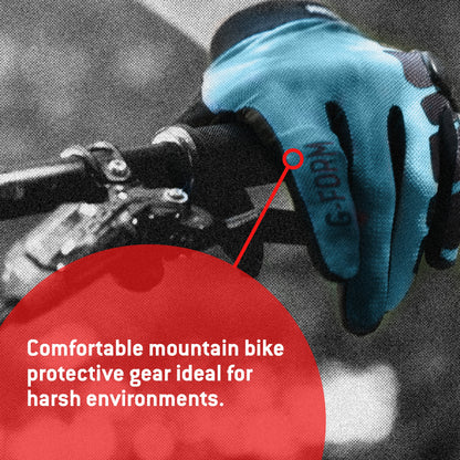 G-Form Sorata Mountain Bike Gloves - Motorcycle & Cycling Gloves for Men & Women - Electric Blue/Black, Adult XS
