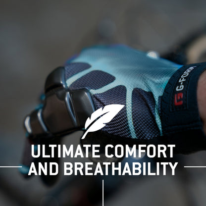 G-Form Sorata Mountain Bike Gloves - Motorcycle & Cycling Gloves for Men & Women - Electric Blue/Black, Adult XS