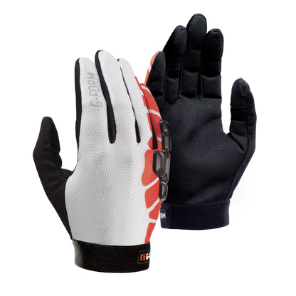 G-Form Sorata Mountain Bike Gloves - Motorcycle & Cycling Gloves for Men & Women - White/Red, Adult XS