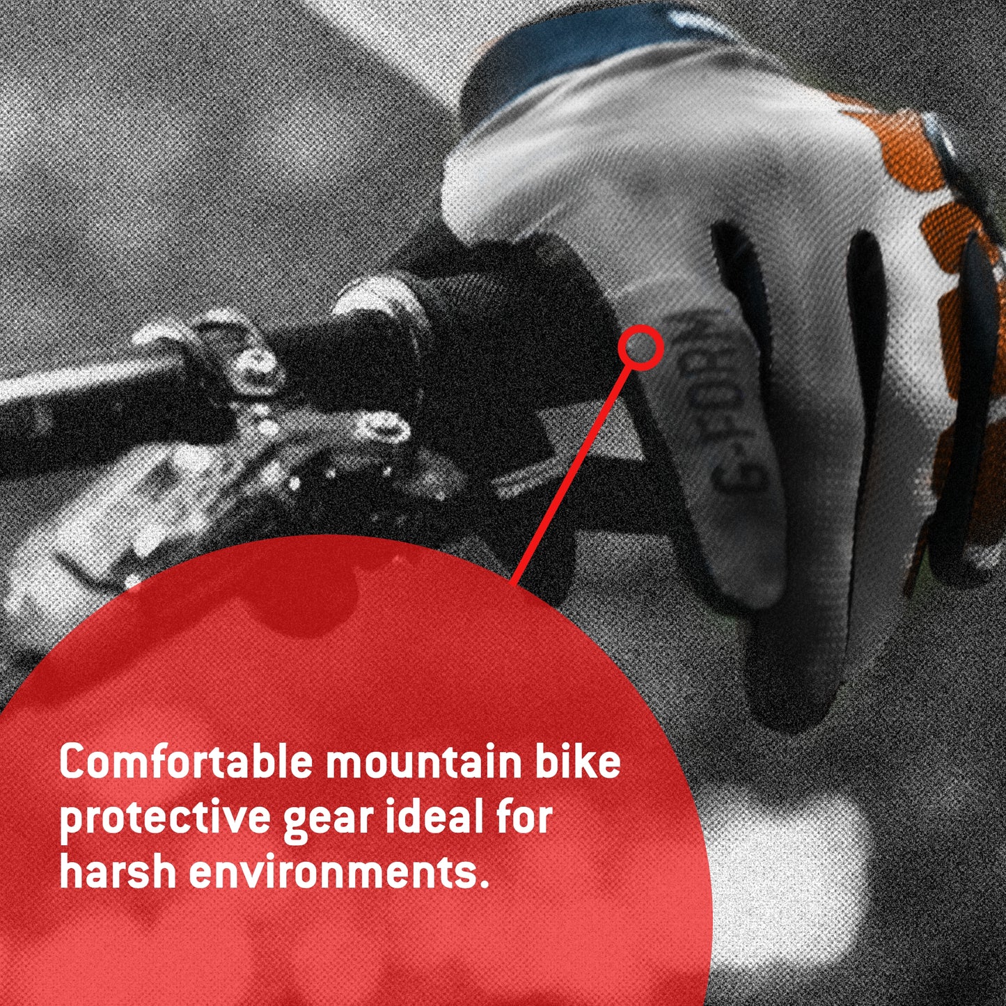 G-Form Sorata Mountain Bike Gloves - Motorcycle & Cycling Gloves for Men & Women - White/Red, Adult XS