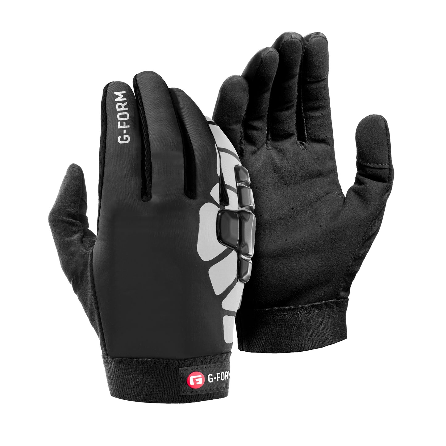 G-Form Bolle Cold Weather Bike Gloves - Mountain Bike Cycling Gloves - Black/White, Adult Small