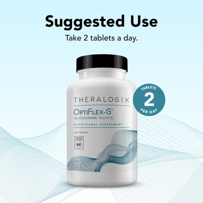 Theralogix OptiFlex-G Glucosamine Sulfate - 90-Day Supply - Joint Support Supplement - Supports Joint Health for Men & Women - High-Quality Glucosamine Joint Supplement - NSF Certified - 180 Tablets