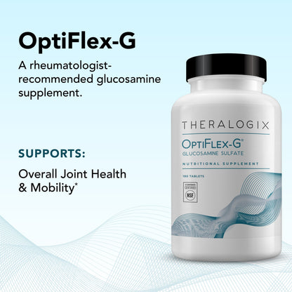 Theralogix OptiFlex-G Glucosamine Sulfate - 90-Day Supply - Joint Support Supplement - Supports Joint Health for Men & Women - High-Quality Glucosamine Joint Supplement - NSF Certified - 180 Tablets