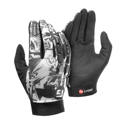 G-Form Sorata 2 Mountain Bike Gloves - Motorcycle & Cross-Country Cycling Gloves - Street Art, X-Small