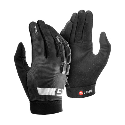 G-Form Sorata 2 Mountain Bike Gloves - Motorcycle & Cross-Country Cycling Gloves - Black/White, Small