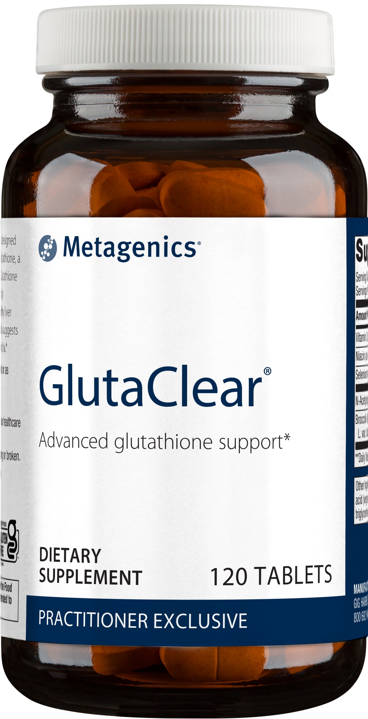 Metagenics Glutaclear 120 Tablets