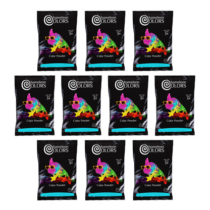 Chameleon Colors Color Powder, Vibrant Blue Holi Color, 10 Pounds (1 Pound per Packet), Pack of 10