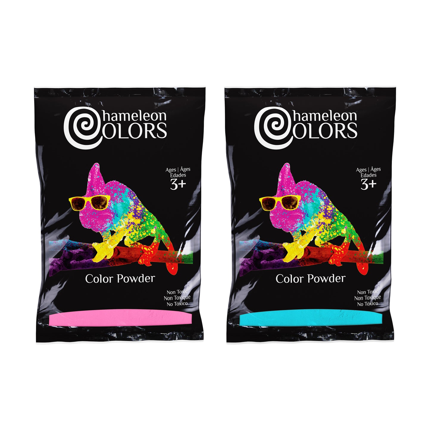 Chameleon Colors Gender Reveal Powder Set - Blue and Pink Color Chalk Powder for Photography, Baby Boy or Girl Gender Reveal, Car Tire Burnout, Birthday Party, Color Fun Run, Holi Festival, and More - 2 Pack of 1 lb. Bags