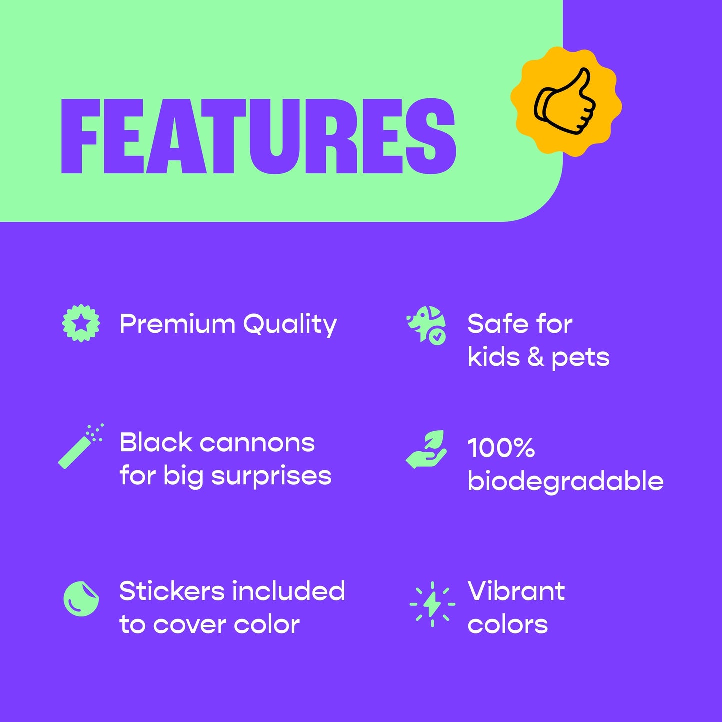 Chameleon Colors Gender Reveal Confetti Cannons and Color Blasters - Includes 2 Pink and 2 Blue Baby Reveal Cannons and 1 Pink and 1 Blue Color Blaster