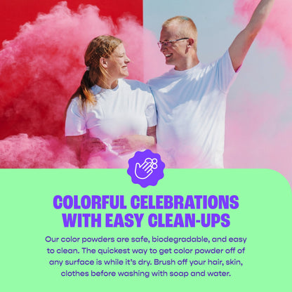 Chameleon Colors Gender Reveal Confetti Cannons and Color Blasters - Includes 2 Pink and 2 Blue Baby Reveal Cannons and 1 Pink and 1 Blue Color Blaster
