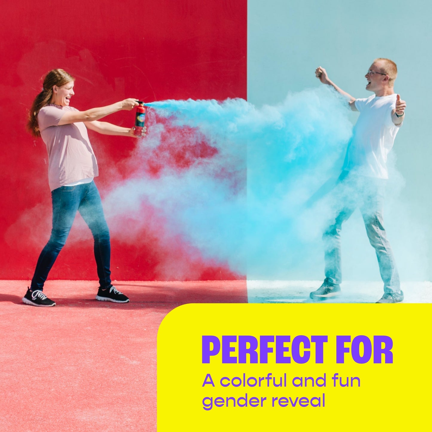 Chameleon Colors Gender Reveal Fire Extinguisher Color Blasters - 2 Pack Blue