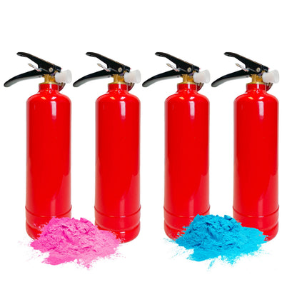 Chameleon Colors Gender Reveal Fire Extinguisher Color Blasters, 2 Pink Blasters, 2 Blue Blasters