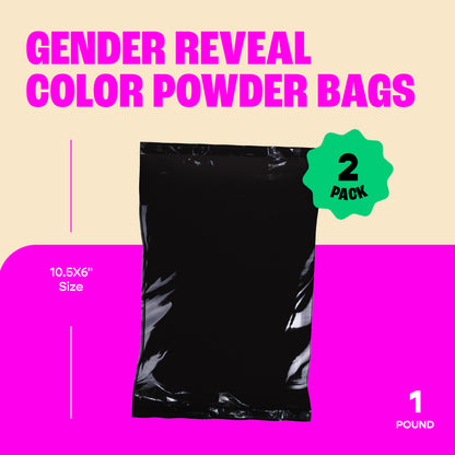 Chameleon Colors Blue Gender Reveal Powder - Blackout Bags of Blue Color Powder - For Photography, Gender Reveal, Burnout, Birthday Party, Color Fun Run, Holi Festival, and More - 2 Pack of 1 lb Bags