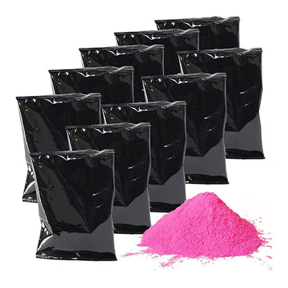 Chameleon Colors Gender Reveal Powder, Pink Color Powder with Blackout Packaging, 1.5 Pounds (70 Grams per Bag), Pack of 10