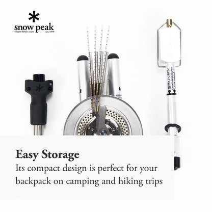 Snow Peak BiPod Stove - Lightweight, Foldable & Compact Camping Stove - Aluminum - 8.26 oz