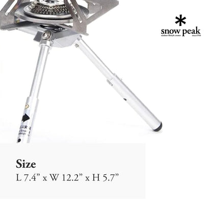 Snow Peak BiPod Stove - Lightweight, Foldable & Compact Camping Stove - Aluminum - 8.26 oz