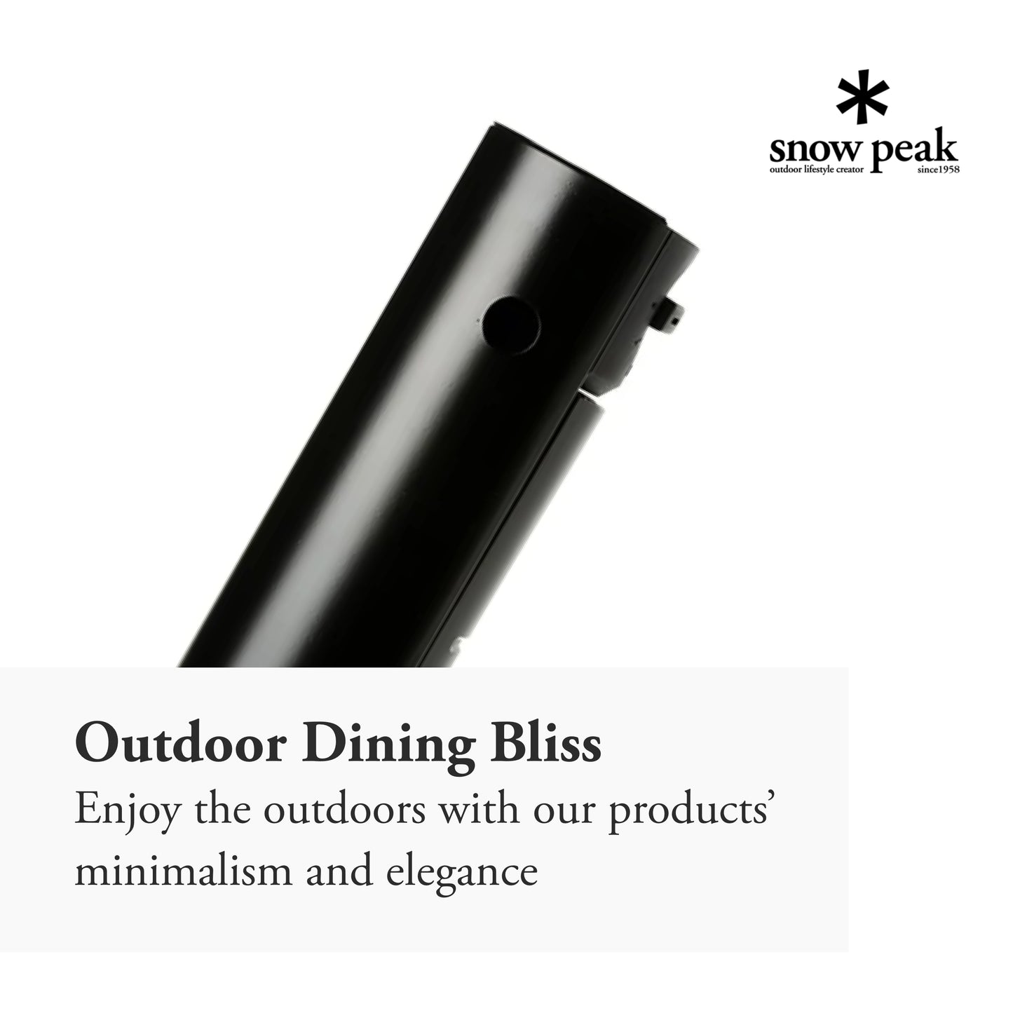 Snow Peak - Home & Camp Burner GS-600BK-US - Designed in Japan, Lightweight and Compact for Camping, Stable Base for Cooking - Black