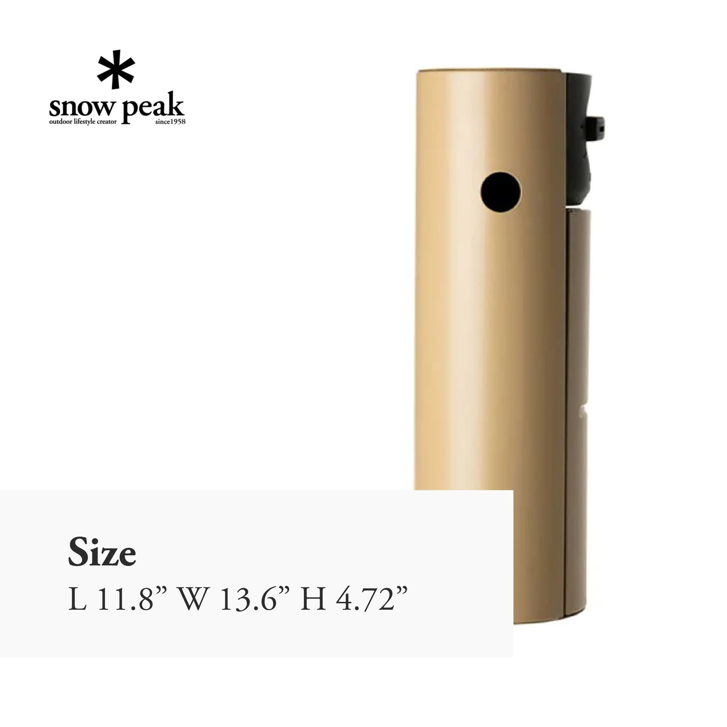 Snow Peak - Home & Camp Burner GS-600BK-US - Designed in Japan, Lightweight and Compact for Camping, Stable Base for Cooking - Khaki