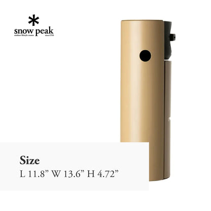 Snow Peak - Home & Camp Burner GS-600BK-US - Designed in Japan, Lightweight and Compact for Camping, Stable Base for Cooking - Khaki