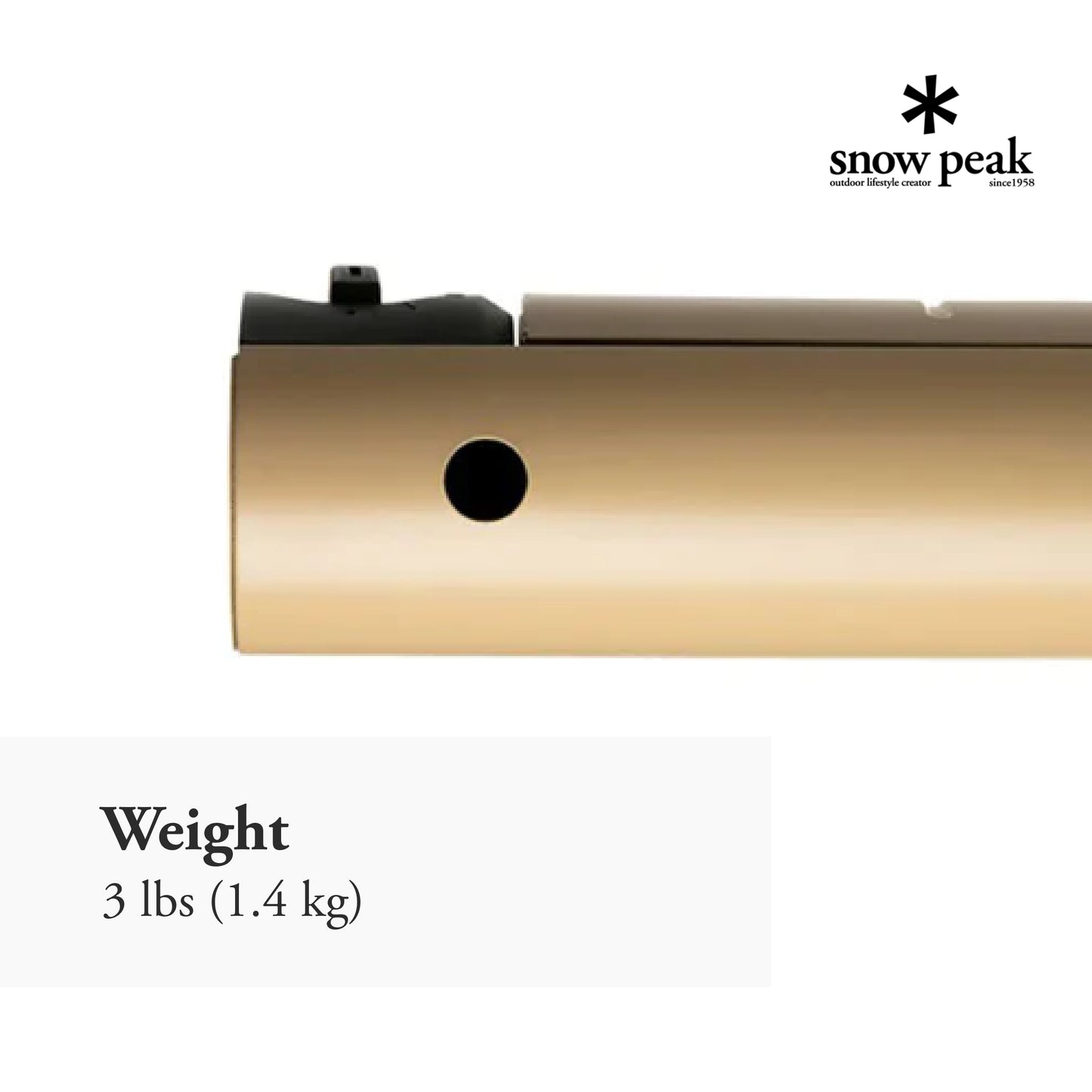 Snow Peak - Home & Camp Burner GS-600BK-US - Designed in Japan, Lightweight and Compact for Camping, Stable Base for Cooking - Khaki