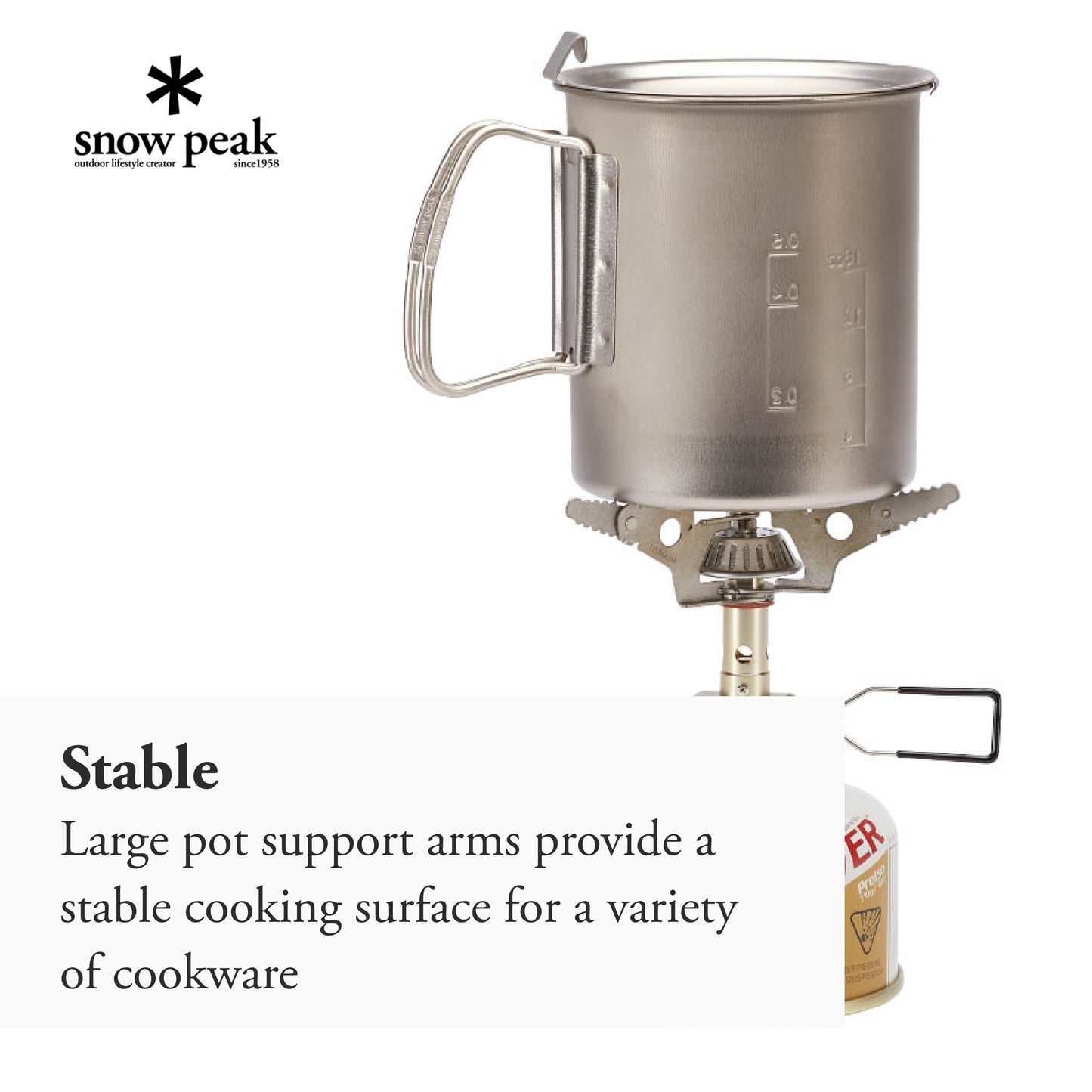 Snow Peak LiteMax Titanium Stove - An Ultralight Titanium Backpacking Stove - 4.9 x 3.1 in